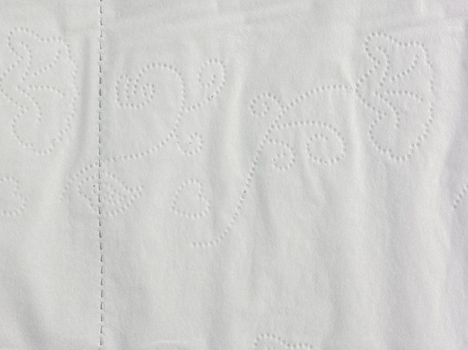 embossment detail of toilet paper