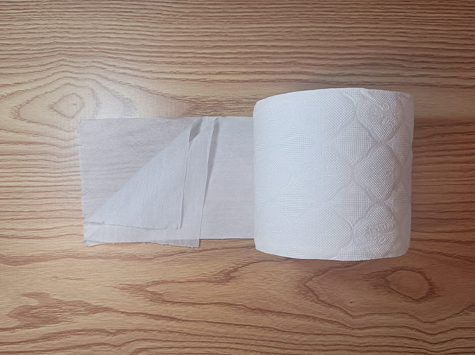 front view of 3 ply toilet paper