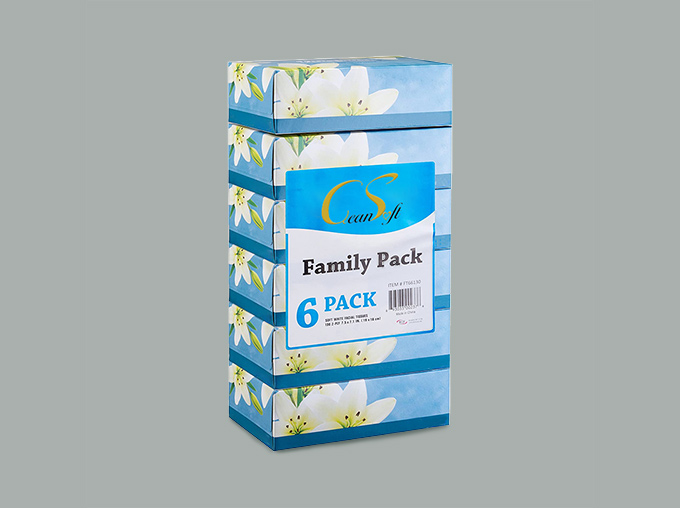 6 packs of box tissues