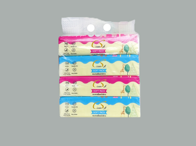 4 pack of soft facial tissue