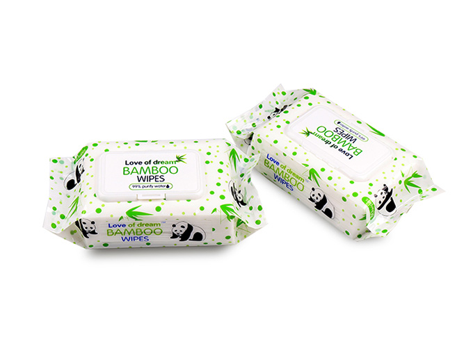 2 packs of bamboo wet wipes