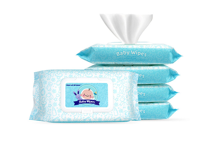 5 packs of baby wet wipes