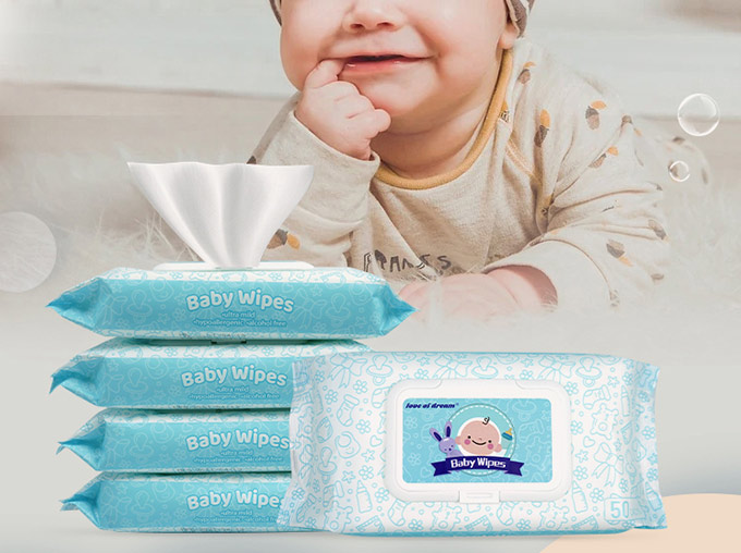 Bulk 50 Count Hypoallergenic Baby Wet Wipes Safe For Face, Hands, Bodies