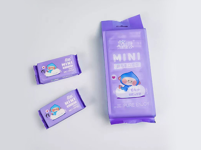 package of mini size travel wet wipes