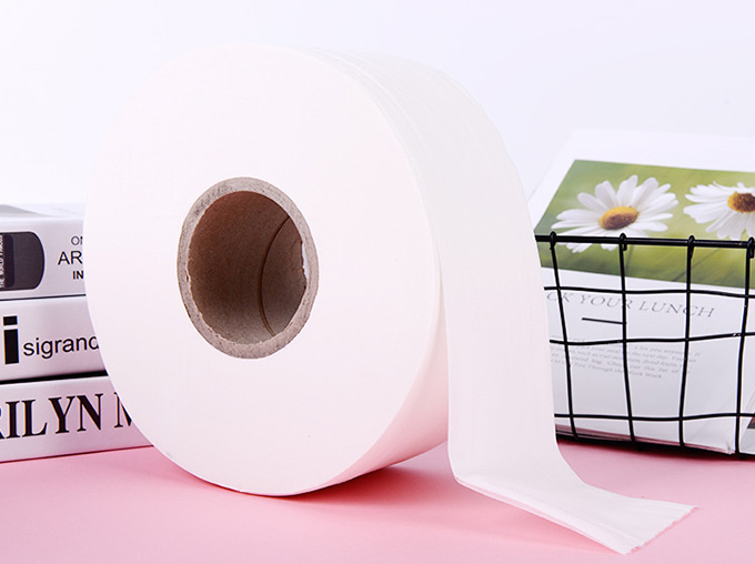 jumbo roll tissue in a desk