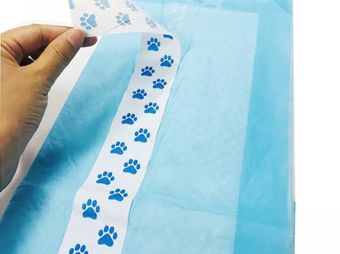 blue adhesive puppy pads
