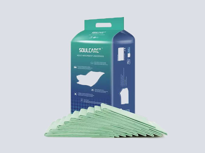 green disposable bed pads