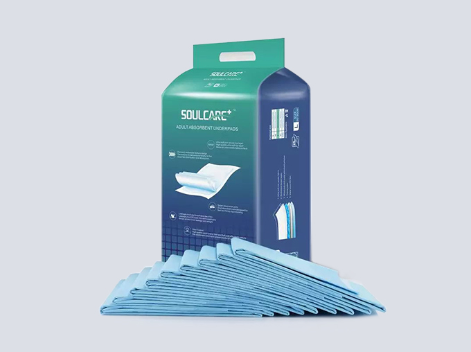 blue disposable bed pads